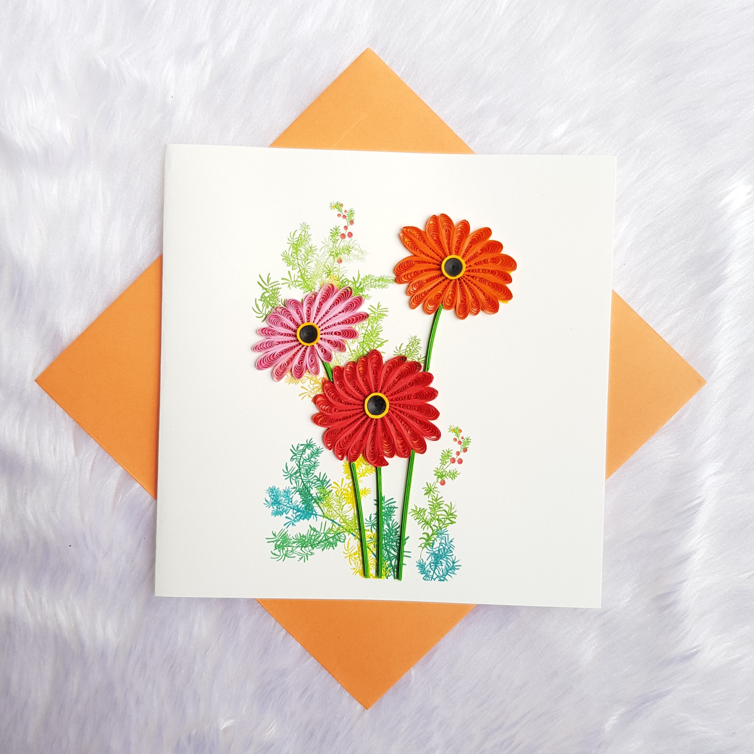 discover card gerbera daisy