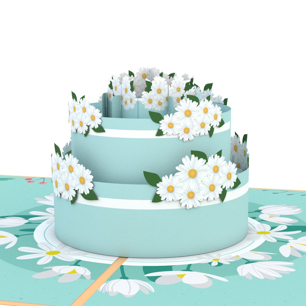 Sugar Cookie Daisy Cake - i am baker